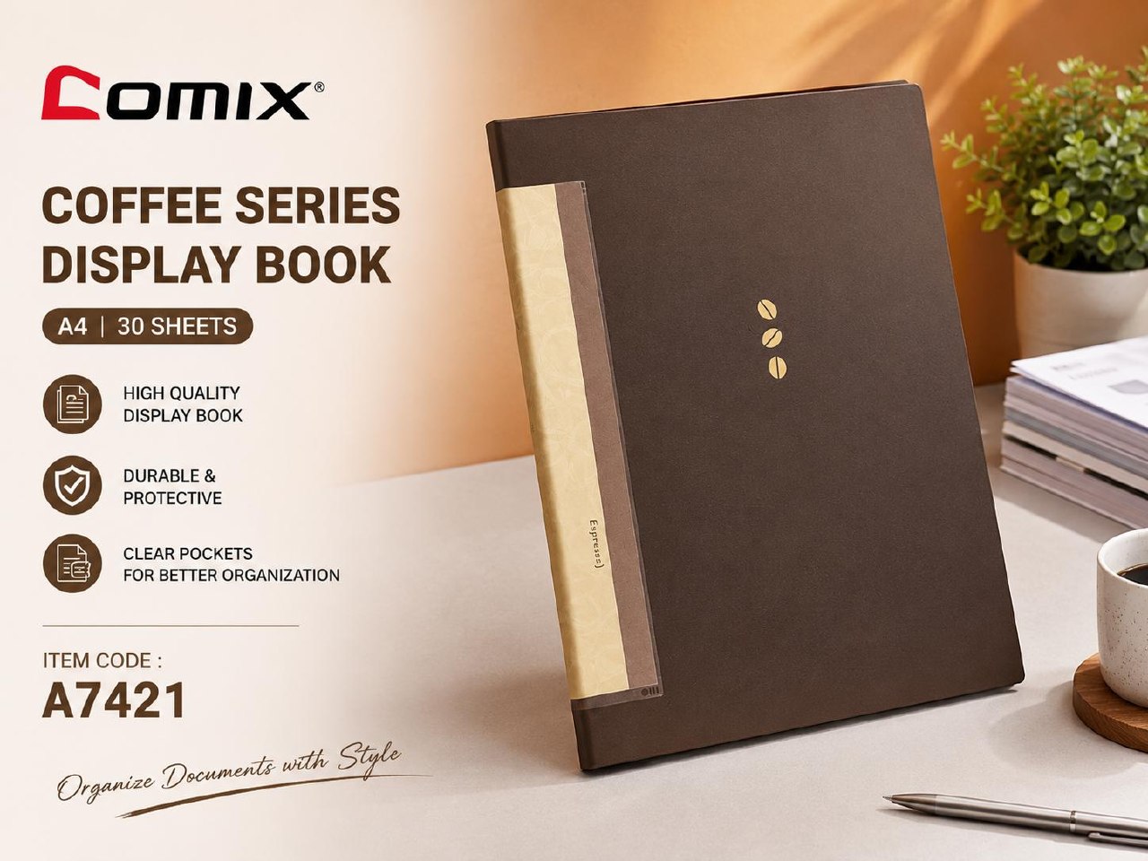COMIX COFFEE SERIES DISPLAY BOOK A4, 30S (A7421)