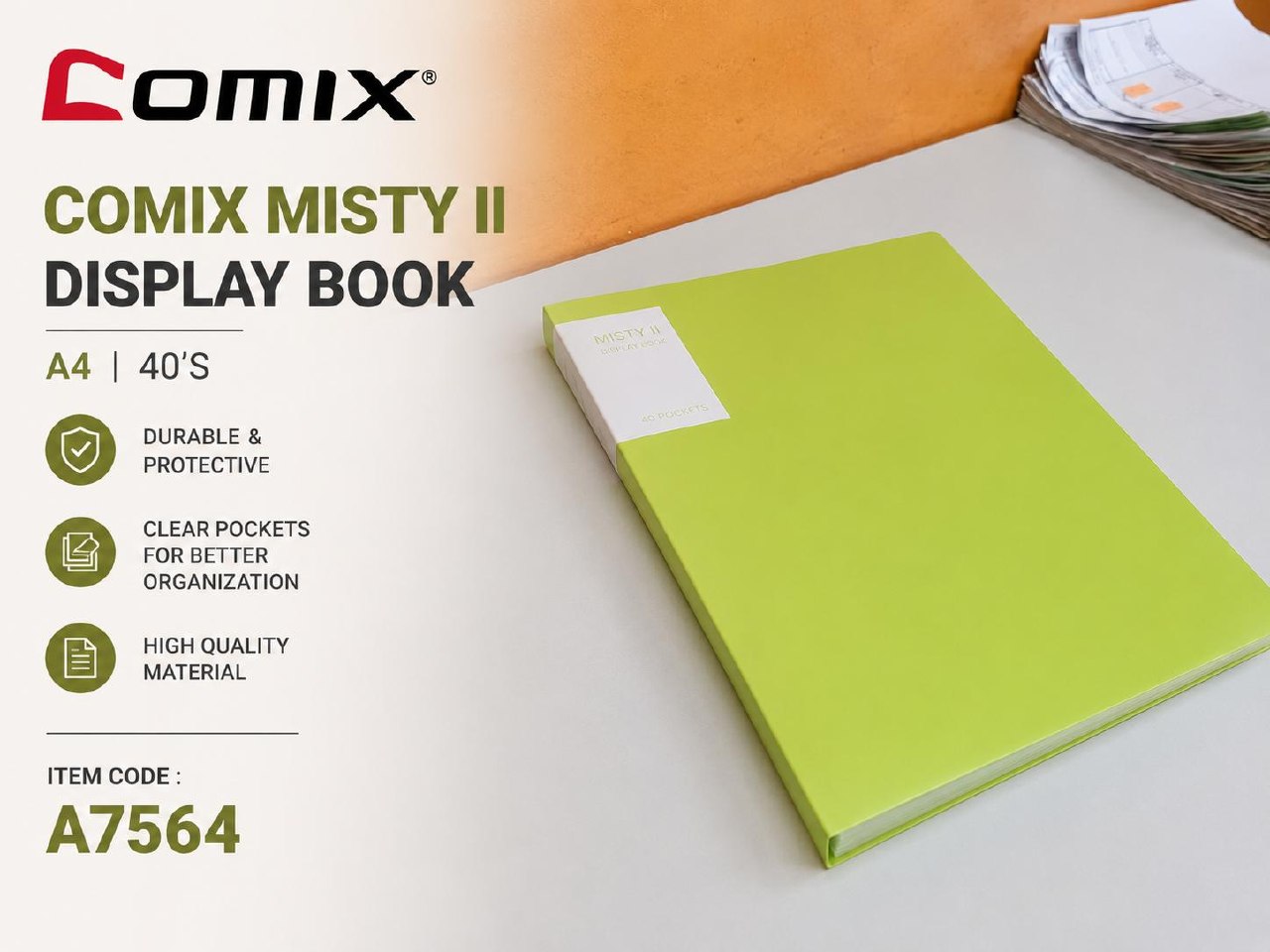 COMIX MISTY II DISPLAY BOOK, A4, 40'S (A7564)