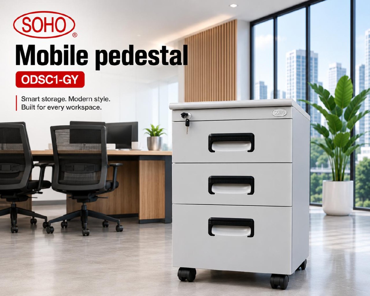 Mobile pedestal (ODSC1-GY)