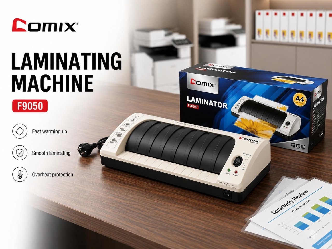 COMIX LAMINATING MACHINE 9" 2 ROLLERS F9050