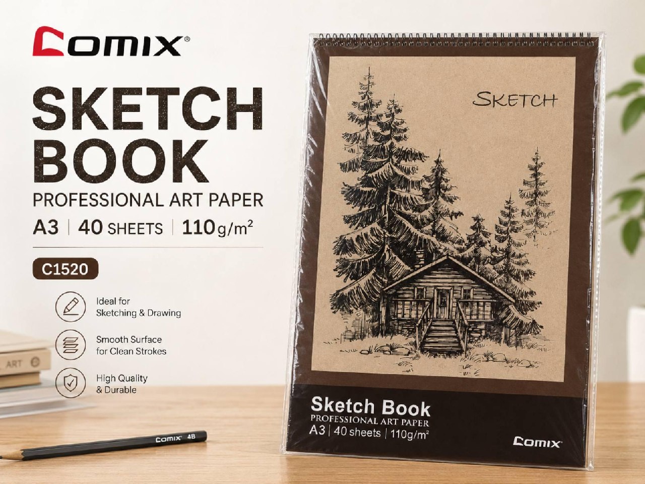 SKETCH BOOK PROFESSIONAL ART PAPER A3 (C1520)